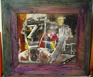 'Bye Aarts' 1995 acrylic on panel, by Leon Aarts